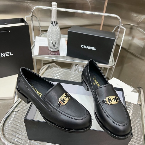 Replica Chanel Leather Shoes For Women #1245847 $115.00 USD for Wholesale