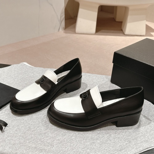 Replica Chanel Leather Shoes For Women #1245858 $118.00 USD for Wholesale