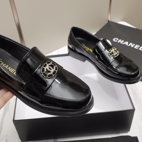 Replica Chanel Leather Shoes For Women #1245873 $96.00 USD for Wholesale