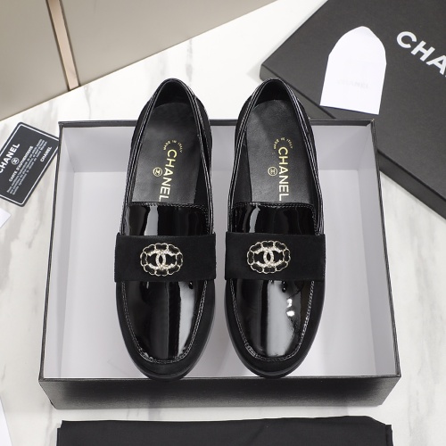 Replica Chanel Leather Shoes For Women #1245874 $96.00 USD for Wholesale