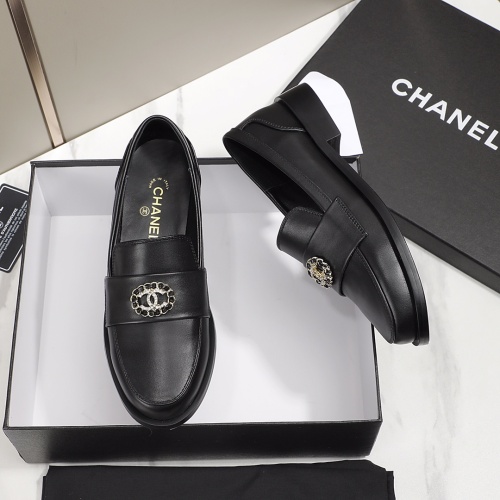 Replica Chanel Leather Shoes For Women #1245875 $96.00 USD for Wholesale