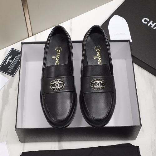 Replica Chanel Leather Shoes For Women #1245875 $96.00 USD for Wholesale