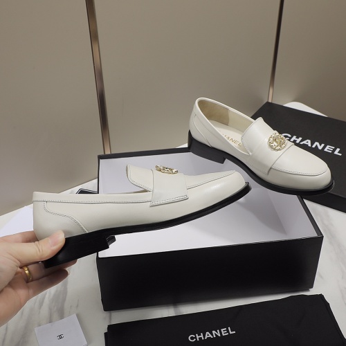 Replica Chanel Leather Shoes For Women #1245878 $96.00 USD for Wholesale