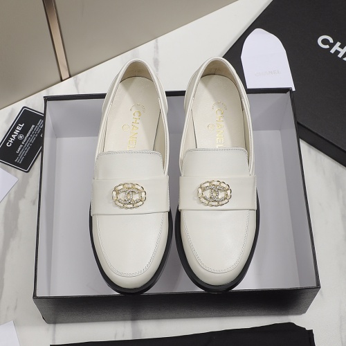 Replica Chanel Leather Shoes For Women #1245878 $96.00 USD for Wholesale