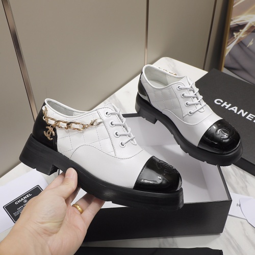 Chanel Leather Shoes For Women #1245881 $102.00 USD, Wholesale Replica Chanel Leather Shoes