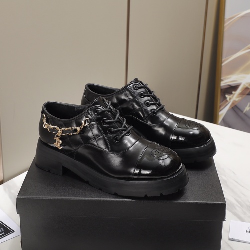 Replica Chanel Leather Shoes For Women #1245882 $102.00 USD for Wholesale