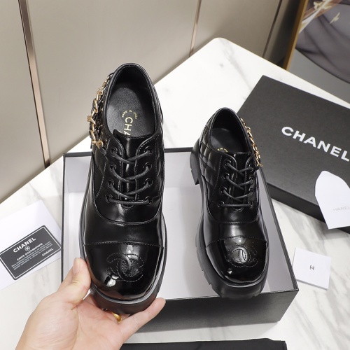 Replica Chanel Leather Shoes For Women #1245882 $102.00 USD for Wholesale