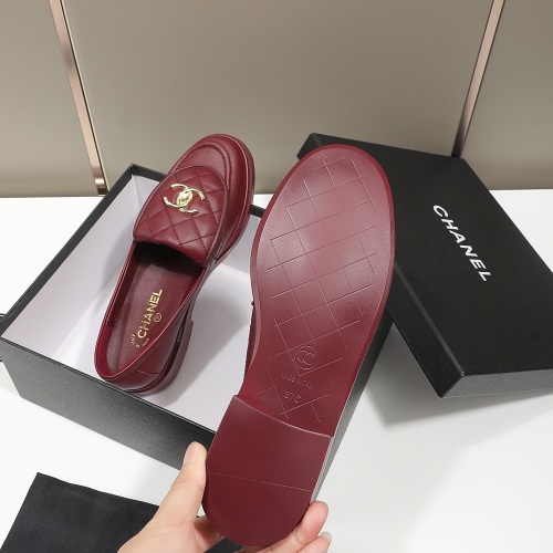 Replica Chanel Leather Shoes For Women #1245885 $92.00 USD for Wholesale