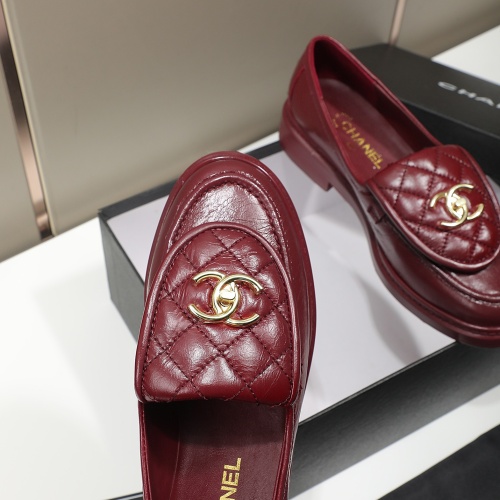 Replica Chanel Leather Shoes For Women #1245888 $92.00 USD for Wholesale