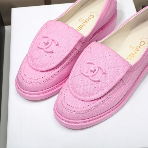 Replica Chanel Leather Shoes For Women #1245890 $92.00 USD for Wholesale