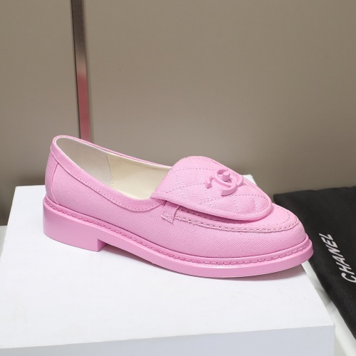 Replica Chanel Leather Shoes For Women #1245890 $92.00 USD for Wholesale