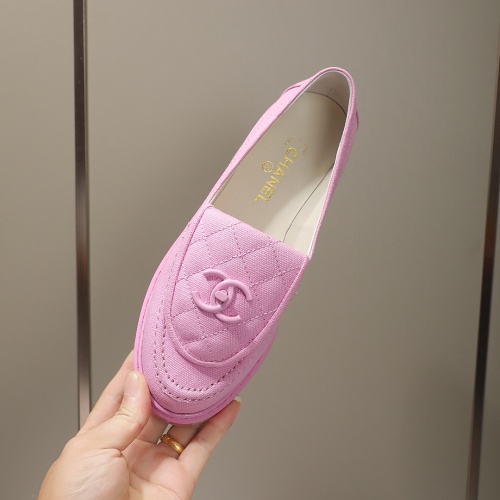 Replica Chanel Leather Shoes For Women #1245890 $92.00 USD for Wholesale