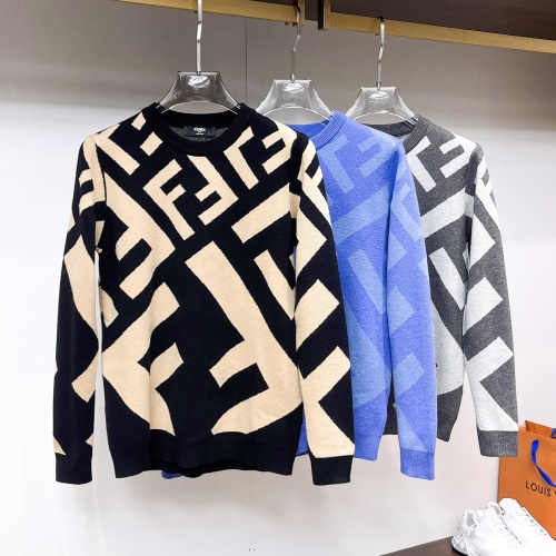 Replica Fendi Sweaters Long Sleeved For Men #1246238 $72.00 USD for Wholesale