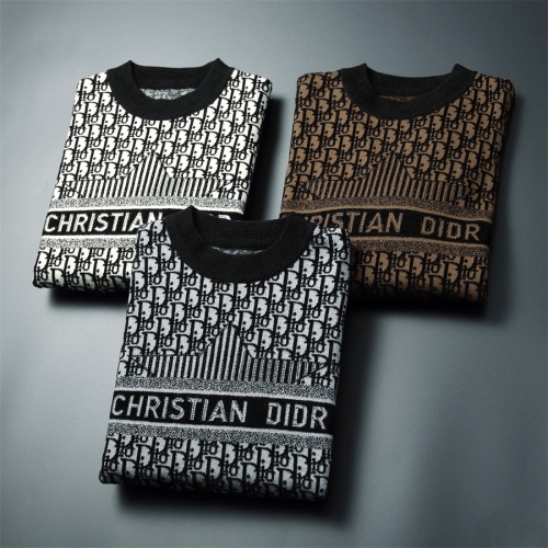 Replica Christian Dior Sweaters Long Sleeved For Men #1246337 $48.00 USD for Wholesale