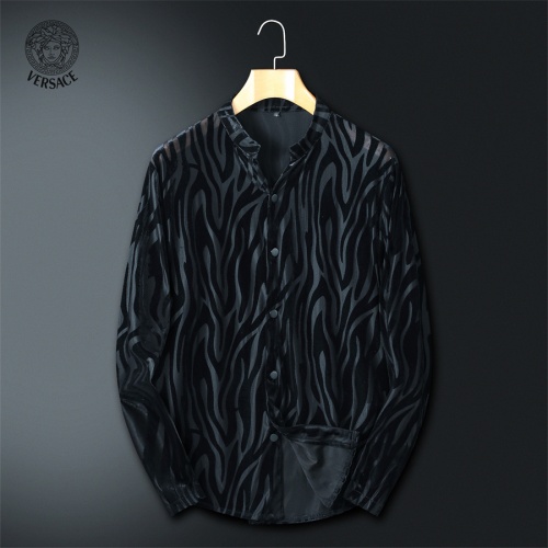 Versace Shirts Long Sleeved For Men #1246430 $56.00 USD, Wholesale Replica Versace Shirts