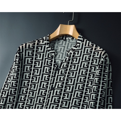 Replica Versace Shirts Long Sleeved For Men #1246431 $56.00 USD for Wholesale