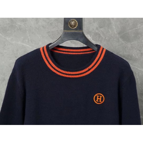 Replica Hermes Sweaters Long Sleeved For Men #1246444 $45.00 USD for Wholesale