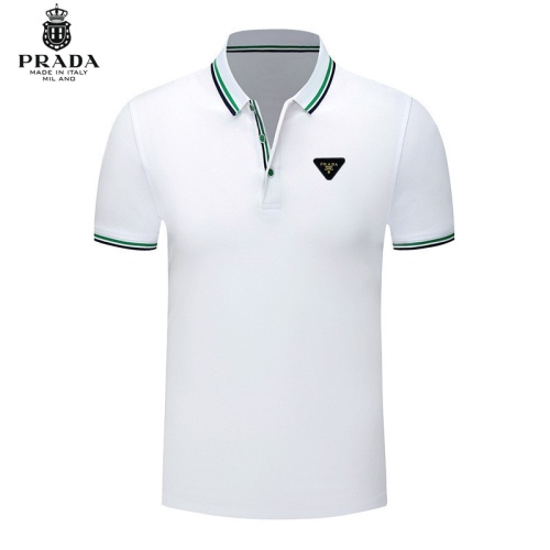 Prada T-Shirts Short Sleeved For Men #1246858 $29.00 USD, Wholesale Replica Prada T-Shirts