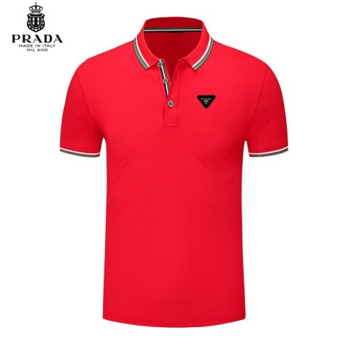 Prada T-Shirts Short Sleeved For Men #1246864 $29.00 USD, Wholesale Replica Prada T-Shirts