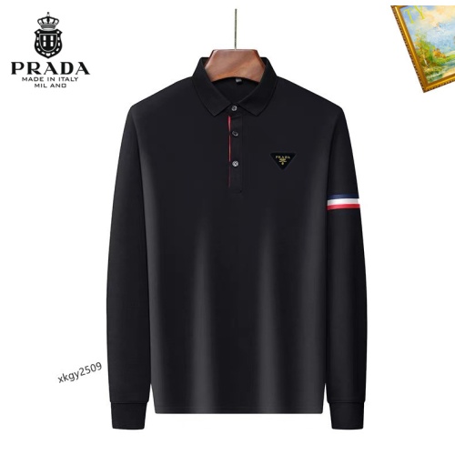 Prada T-Shirts Long Sleeved For Men #1247058 $40.00 USD, Wholesale Replica Prada T-Shirts