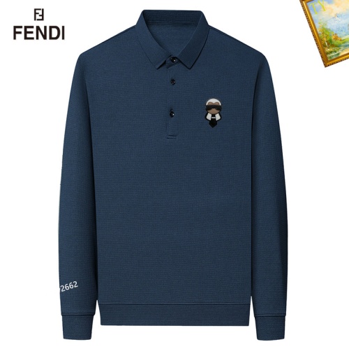 Fendi T-Shirts Long Sleeved For Men #1247069 $40.00 USD, Wholesale Replica Fendi T-Shirts