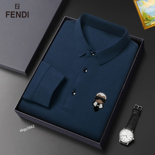 Replica Fendi T-Shirts Long Sleeved For Men #1247069 $40.00 USD for Wholesale