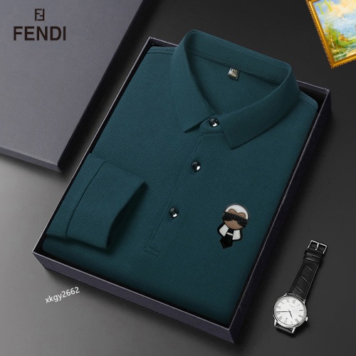 Fendi T-Shirts Long Sleeved For Men #1247071 $40.00 USD, Wholesale Replica Fendi T-Shirts