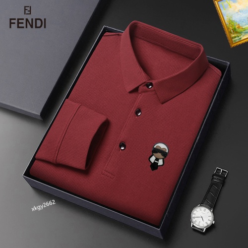 Fendi T-Shirts Long Sleeved For Men #1247075 $40.00 USD, Wholesale Replica Fendi T-Shirts