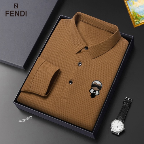 Fendi T-Shirts Long Sleeved For Men #1247076 $40.00 USD, Wholesale Replica Fendi T-Shirts