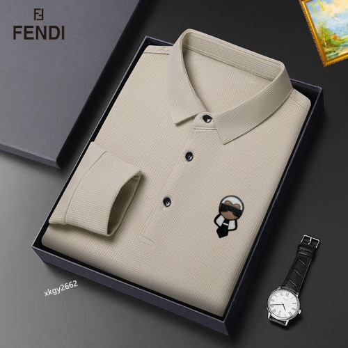 Fendi T-Shirts Long Sleeved For Men #1247077 $40.00 USD, Wholesale Replica Fendi T-Shirts