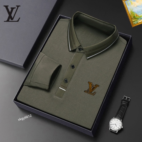 Louis Vuitton LV T-Shirts Long Sleeved For Men #1247131 $40.00 USD, Wholesale Replica Louis Vuitton LV T-Shirts