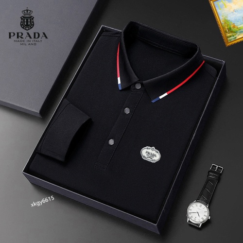 Prada T-Shirts Long Sleeved For Men #1247148 $40.00 USD, Wholesale Replica Prada T-Shirts