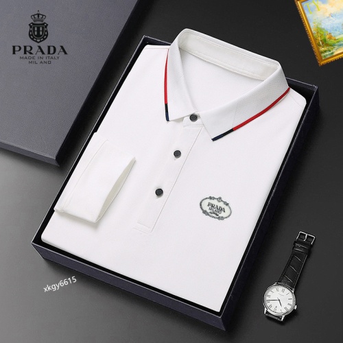 Prada T-Shirts Long Sleeved For Men #1247151 $40.00 USD, Wholesale Replica Prada T-Shirts