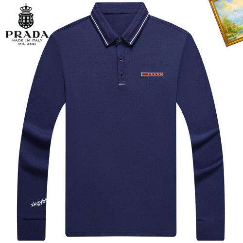 Prada T-Shirts Long Sleeved For Men #1247163 $40.00 USD, Wholesale Replica Prada T-Shirts