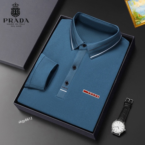 Prada T-Shirts Long Sleeved For Men #1247164 $40.00 USD, Wholesale Replica Prada T-Shirts