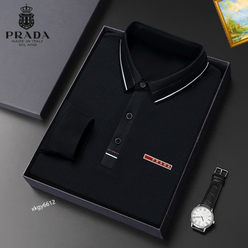 Prada T-Shirts Long Sleeved For Men #1247165 $40.00 USD, Wholesale Replica Prada T-Shirts