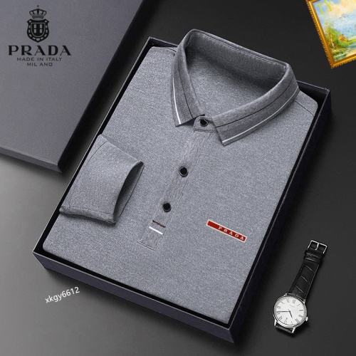 Prada T-Shirts Long Sleeved For Men #1247167 $40.00 USD, Wholesale Replica Prada T-Shirts