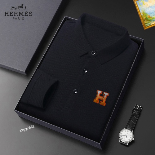 Hermes T-Shirts Long Sleeved For Men #1247173 $40.00 USD, Wholesale Replica Hermes T-Shirts