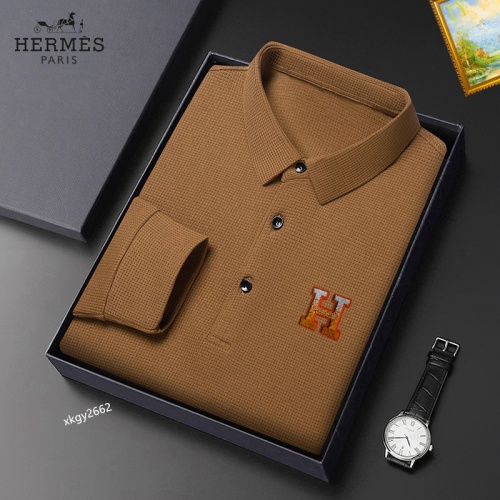 Hermes T-Shirts Long Sleeved For Men #1247175 $40.00 USD, Wholesale Replica Hermes T-Shirts