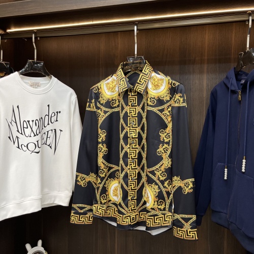 Replica Versace Shirts Long Sleeved For Men #1247196 $85.00 USD for Wholesale