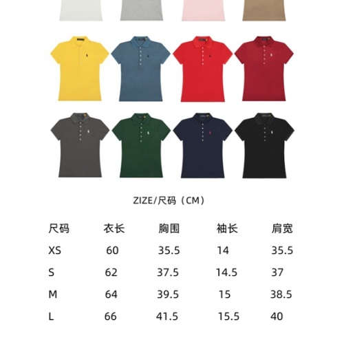 Replica Ralph Lauren Polo T-Shirts Short Sleeved For Women #1247612 $38.00 USD for Wholesale