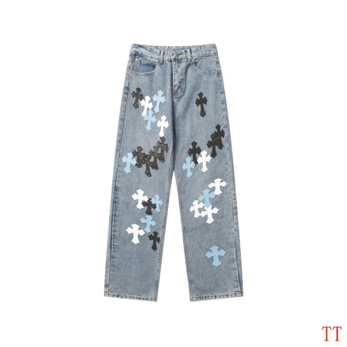 Replica Chrome Hearts Jeans For Men #1247836 $60.00 USD for Wholesale