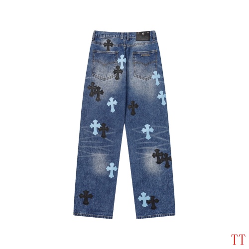 Replica Chrome Hearts Jeans For Men #1247845 $56.00 USD for Wholesale