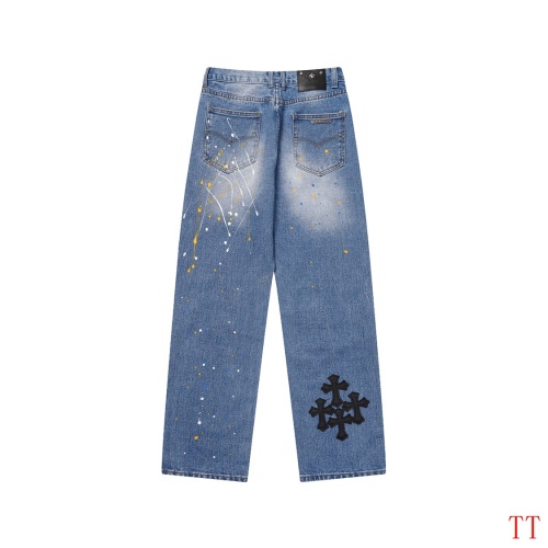 Replica Chrome Hearts Jeans For Men #1247853 $60.00 USD for Wholesale