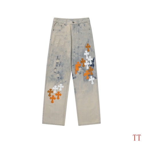 Replica Chrome Hearts Jeans For Men #1247859 $68.00 USD for Wholesale