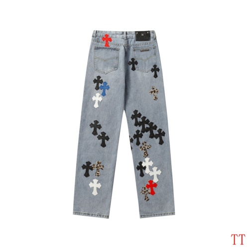 Replica Chrome Hearts Jeans For Men #1247876 $60.00 USD for Wholesale