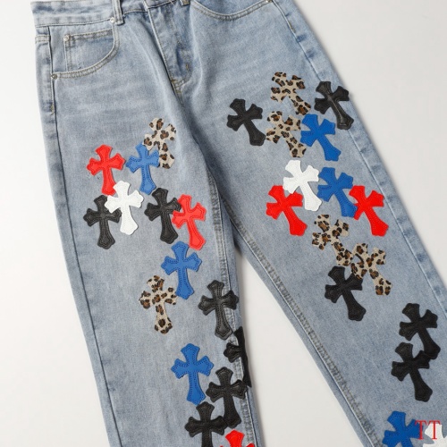 Replica Chrome Hearts Jeans For Men #1247876 $60.00 USD for Wholesale