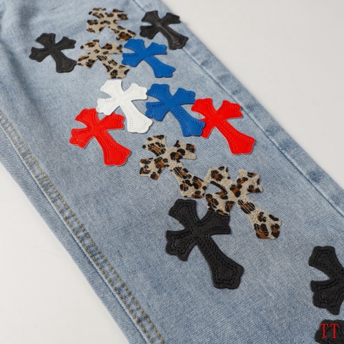 Replica Chrome Hearts Jeans For Men #1247876 $60.00 USD for Wholesale