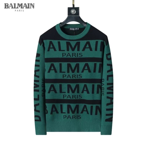 Balmain Sweaters Long Sleeved For Men #1248001 $45.00 USD, Wholesale Replica Balmain Sweaters