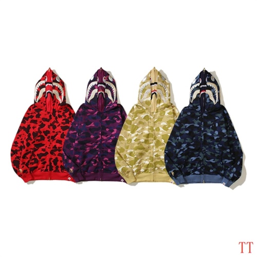 Replica Bape Hoodies Long Sleeved For Men #1248240 $60.00 USD for Wholesale